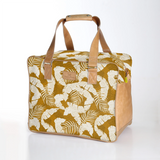 Laminated Large Weekender Luggage Bag with Genuine Leather Detailing