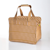 Laminated Large Weekender Luggage Bag with Genuine Leather Detailing