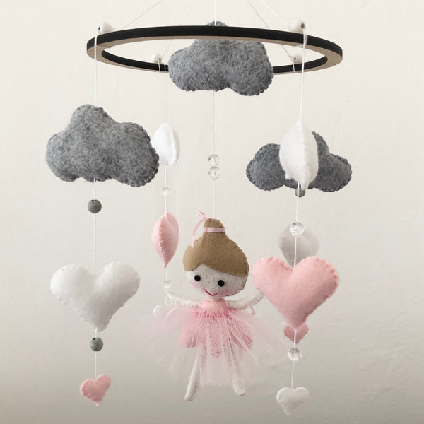 Ballerina Cot Mobile Stone, Blush Gold – Slumber Hub