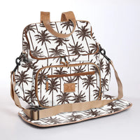 Palm Neutral - Laminated Nappy Backpack