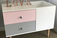 Side Table 2 Drawers with Toy Box