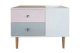 Side Table 2 Drawers with Toy Box