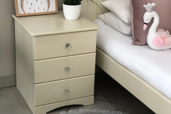 Side Table 3 Drawers Plain