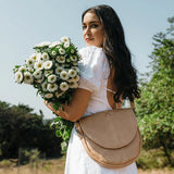 Genuine Leather Saddle Handbag