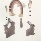 Bunny Dreams Cot Mobile - Stone, Blush & Gold