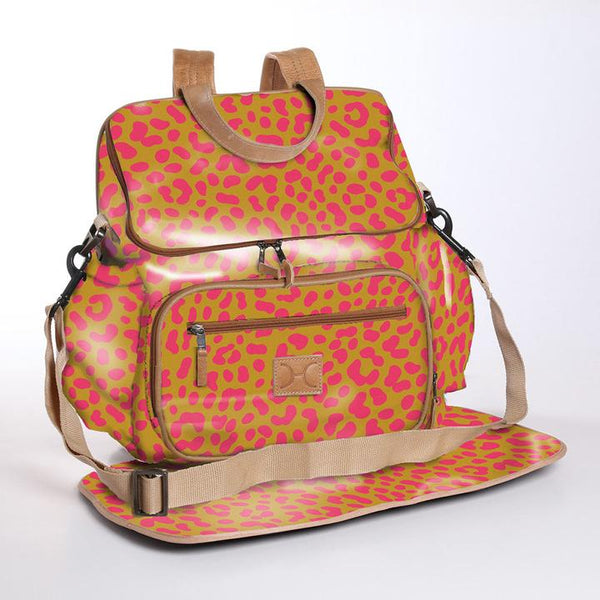 Cheetah Preppy - Laminated Nappy Backpack