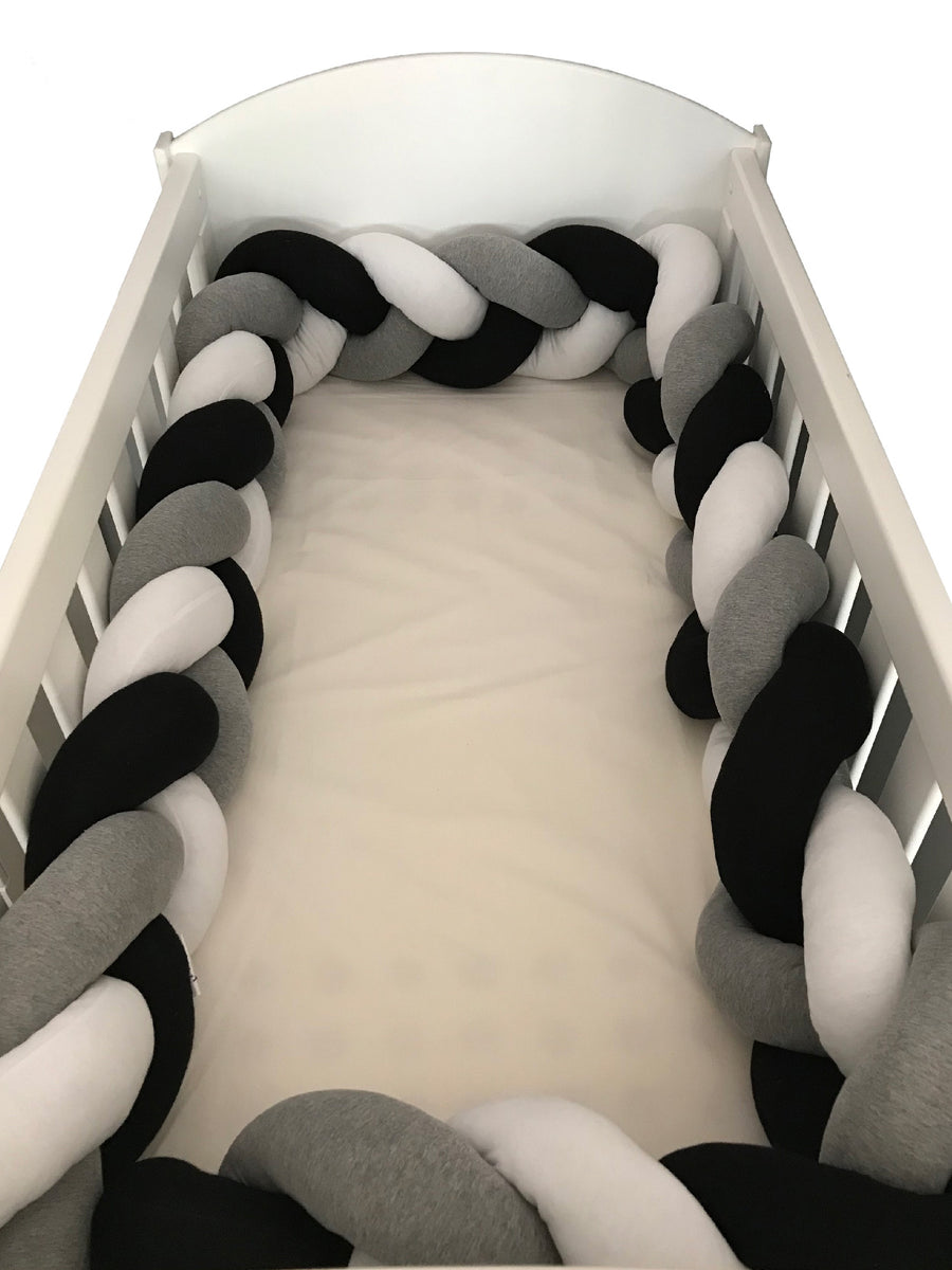 Black and outlet white crib bumper