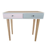 Desk / Dressing Table with 2 Drawers - Tapered Foot