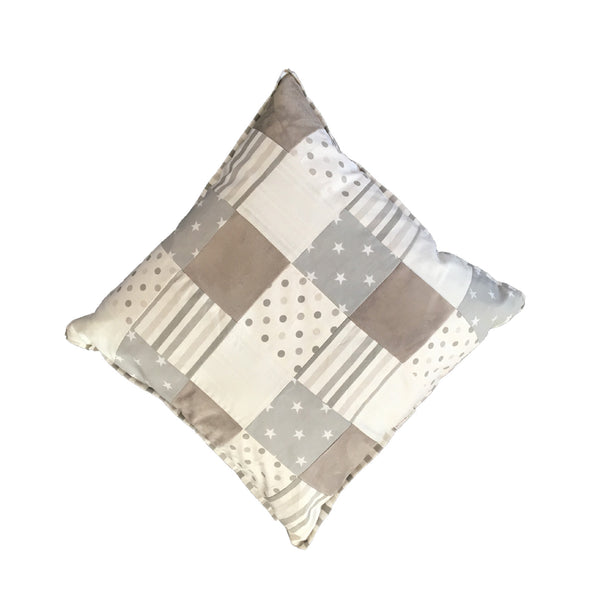 Patchwork Scatter Cushion - Grey & White