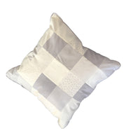 Patchwork Scatter Cushion - Silver & White