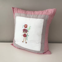 Springtime Flower Girl - Scatter Cushion