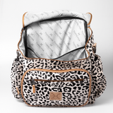 Wild Cat White - Leather Nappy Backpack