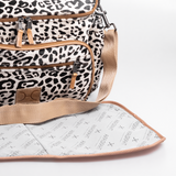 Wild Cat White - Leather Nappy Backpack