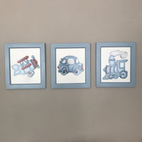 Terrific Transport Blue & Red - Set of 3 Character Pictures