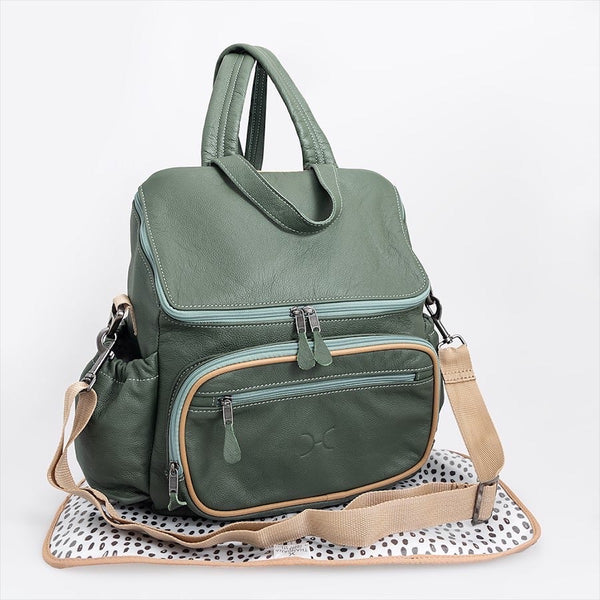 Basil - Leather Nappy Backpack