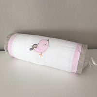 Tweety Bird Bolster Cushion - Pink & Stone