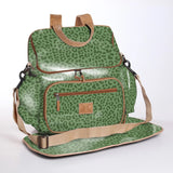 Cheetah Olive - Laminated Nappy Backpack